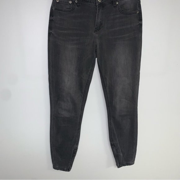 Pistola Jeans Size 28 Black Wash Faded Premium Denim Ankle Zip Skinny Mid-Rise - Picture 4 of 9